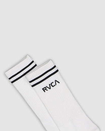 RVCA Socks 5 Pack Union III Crew White Size 7-11
