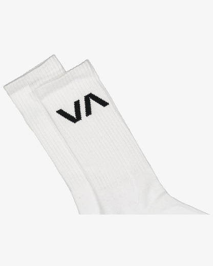 RVCA Socks 5 Pack Sport Crew White Size 7-11 Skateboard Sox