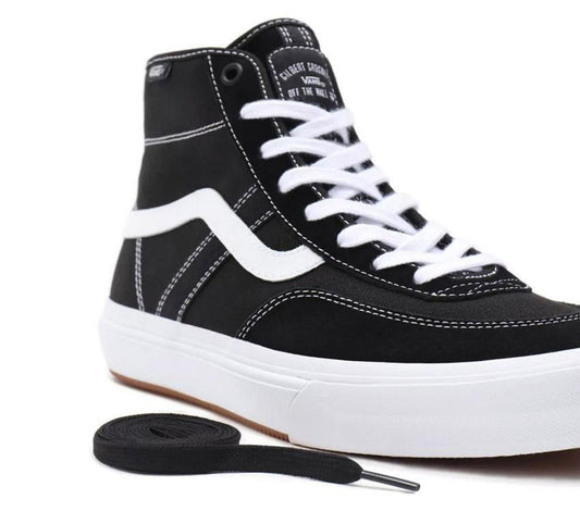Vans Shoes Crockett High Black White Us Size Skateboard Sneakers