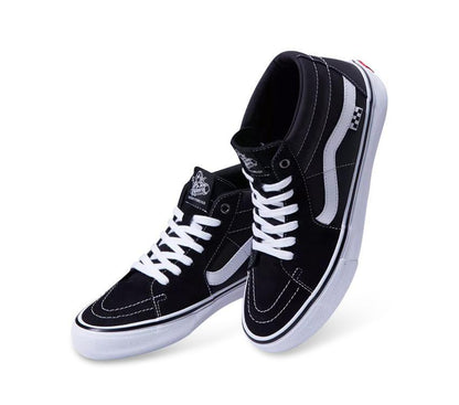 Vans Shoes Skate Grosso Mid Black White Emo Leather Us Size Skateboard Sneakers