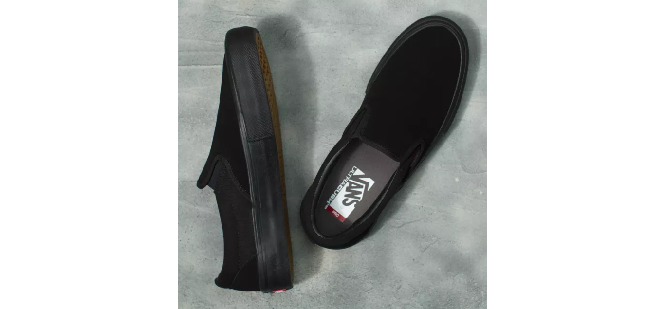 Vans Shoes Slip-on Pro Blackout USA Size Skateboard Sneakers