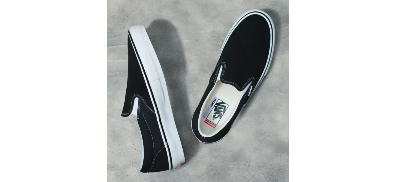 Vans Shoes SKATE Slip-on Black White US SIZE Skateboard Sneakers