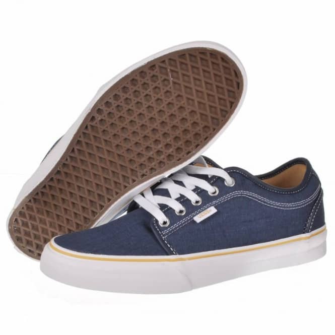 Vans Shoes Chukka Low Navy Washed Canvas Us Size Skateboard Sneakers