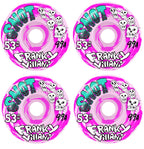 Snot Wheels Franky Villani Skulls Pink Swirl 53Mm 99A