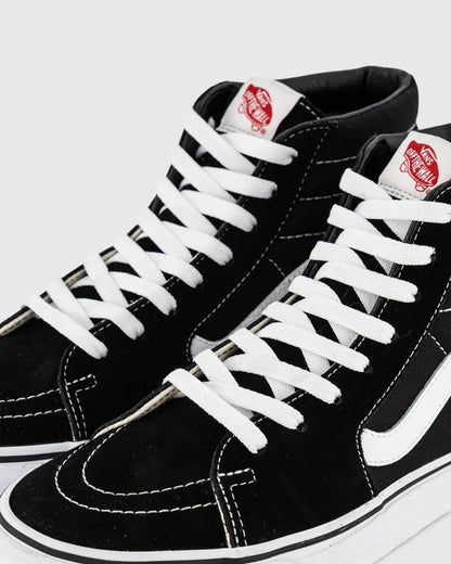 Vans Sk8-Hi Black White Mens Skate Shoes