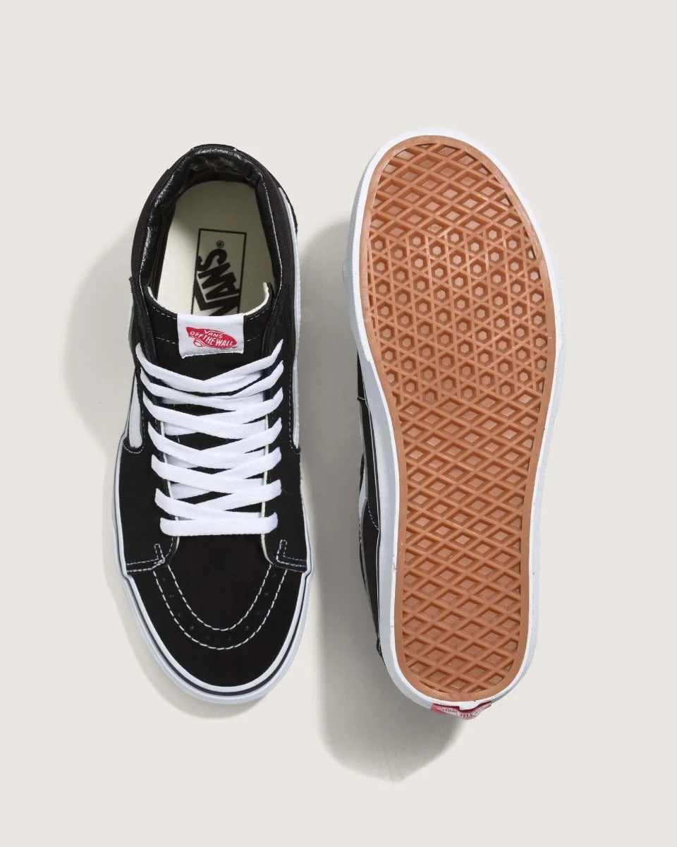 Vans Sk8-Hi Black White Mens Skate Shoes