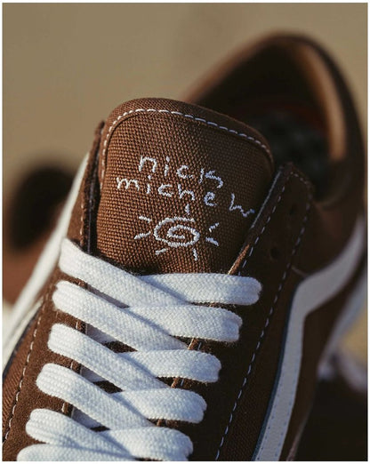 Vans Skate Old Skool Pro Nick Michel Shoes Brown/White