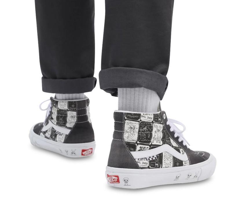 Vans Shoes Skate Sk8 Hi X Daniel Johnston Raven Us Size Skateboard Sneakers