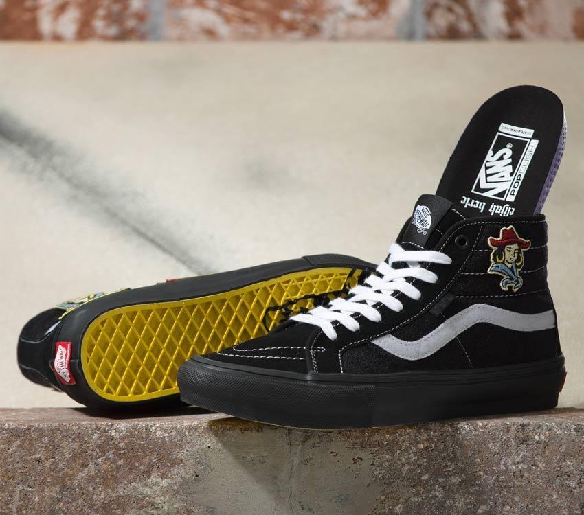 Vans Shoes Skate Sk8 Hi X Elijah Berle Black Black Us Size Skateboard Sneakers