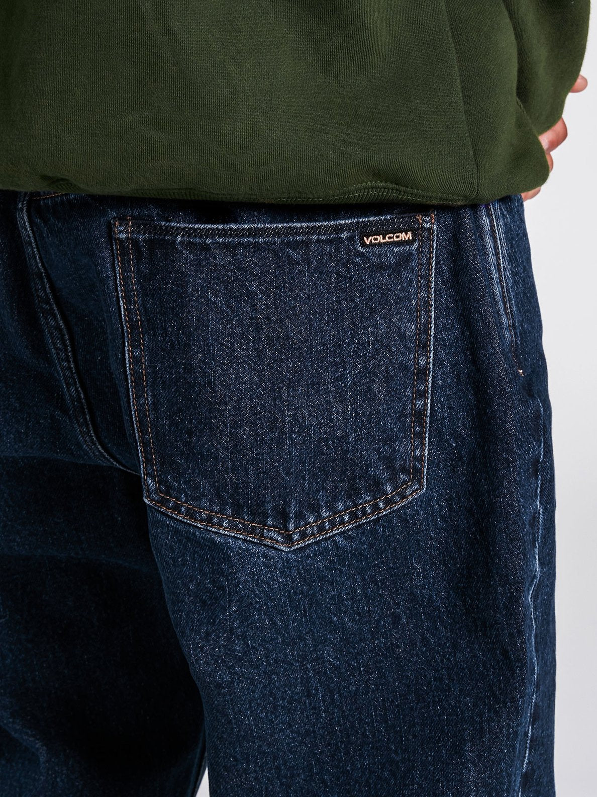 Volcom X Louie Lopez Jeans Tapered Denim Blue Rinse Skateboard Pants