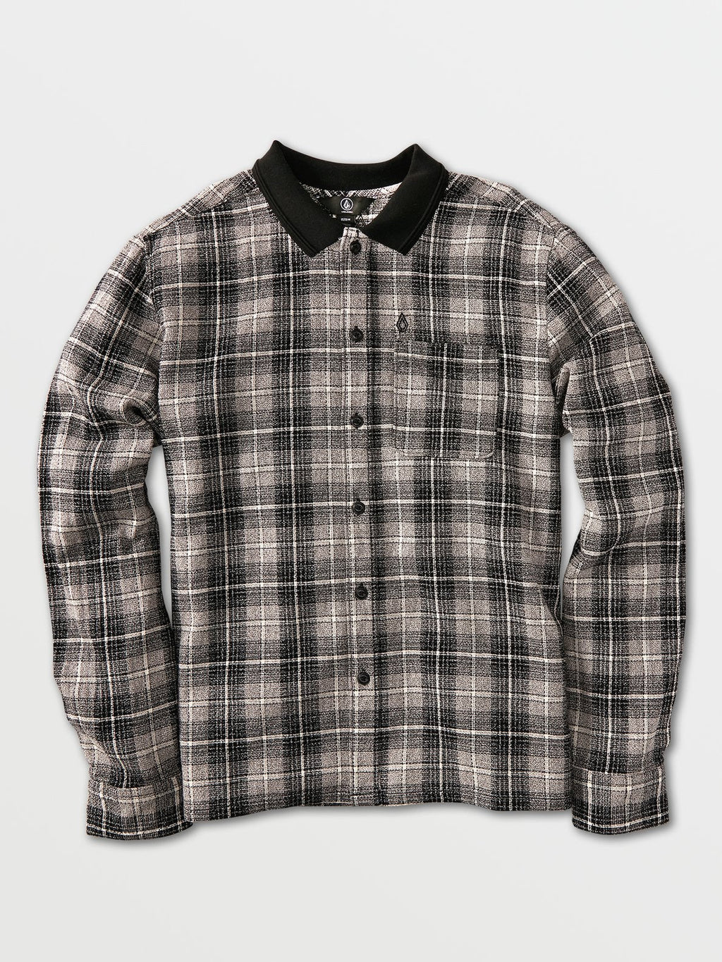 Volcom X Louie Lopez Long Sleeve Flannel Black L S Skateboard T Shirt