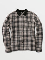Volcom X Louie Lopez Long Sleeve Flannel Black L S Skateboard T Shirt