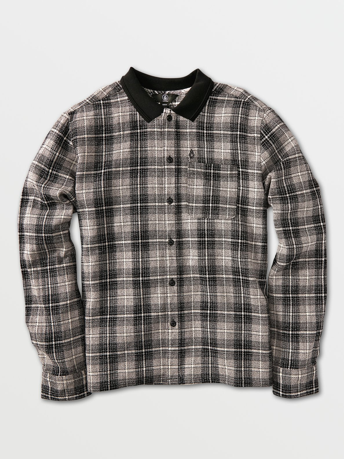 Volcom X Louie Lopez Long Sleeve Flannel Black L S Skateboard T Shirt