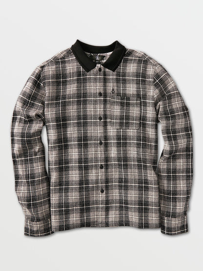 Volcom X Louie Lopez Long Sleeve Flannel Black L S Skateboard T Shirt