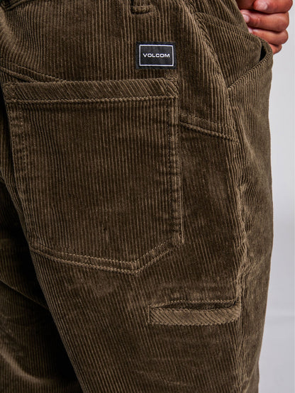 Volcom X Louie Lopez Pants Tapered Cord Dark Earth Skateboard Pants