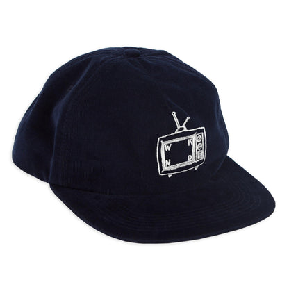 WKND Cap Cord TV Logo Navy 5 Panel Snapback OSFM Skateboard Hat