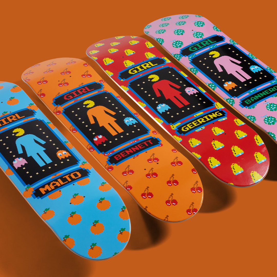 Full Set Girl Skateboards X Pac Man Series 5 Limited Edition Collection Decks
