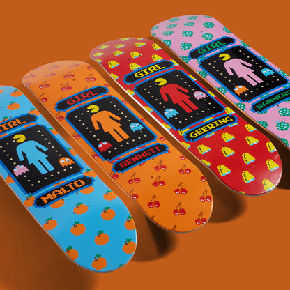 FULL SET - GIRL Skateboards x Pac-Man Series 5 Limited Edition Collection Decks
