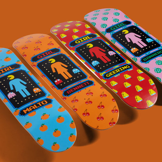 FULL SET - GIRL Skateboards x Pac-Man Series 5 Limited Edition Collection Decks