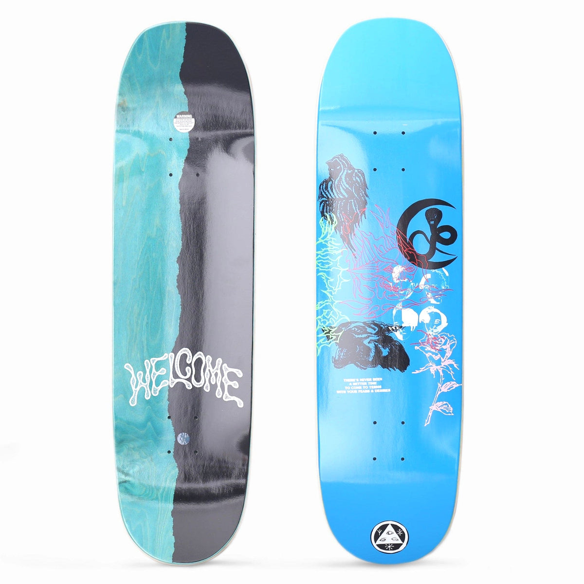 Welcome Skateboard Deck Flash On Blue 8 5 Moontrimmer 2 0 Shape