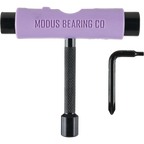 A T-shaped bearing tool with a lavender purple handle and black textured shaft, shown alongside a small black hex key on a plain white background. The handle is embossed with the brand name 'MODUS BEARING CO'.