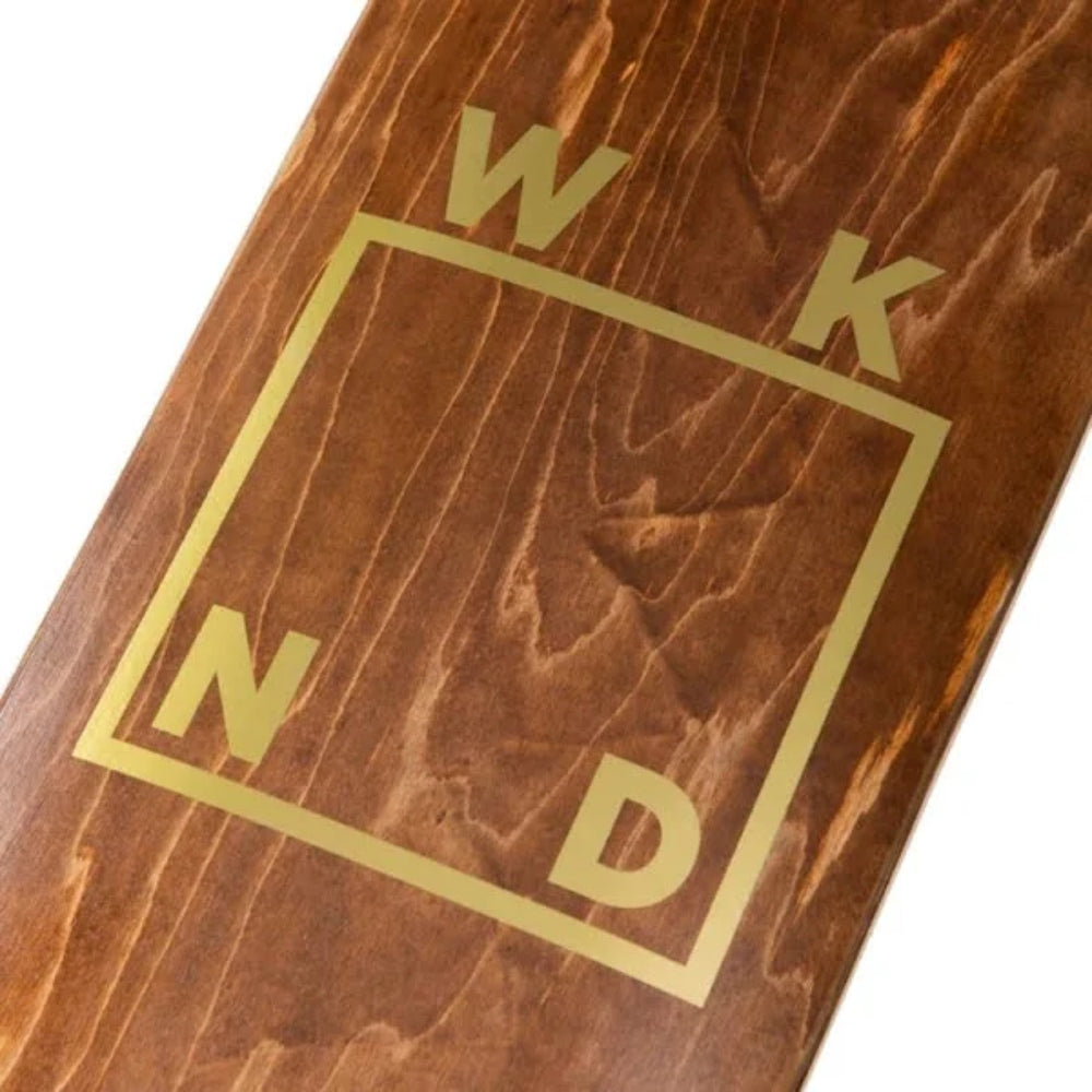 Wknd Skateboard Deck Gold Logo Brown Veneer 8 125