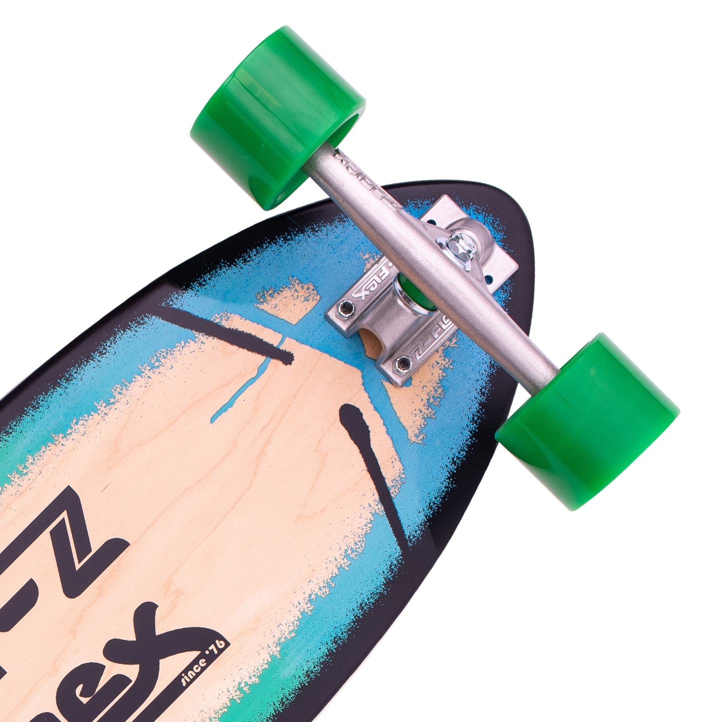 Z-Flex Skateboard Complete P.O.P 39" Blue Fade Roundtail Longboard