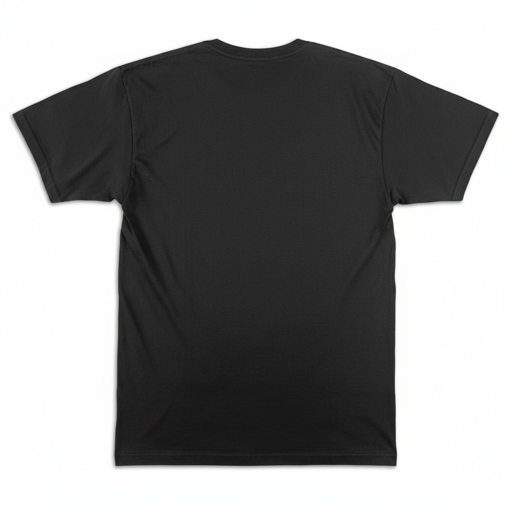 A zero skateboards army logo black short-sleeve crewneck t-shirt shown from the back, laid flat against a solid white background.