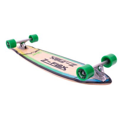 Z-Flex Skateboard Complete P.O.P 39" Blue Fade Roundtail Longboard