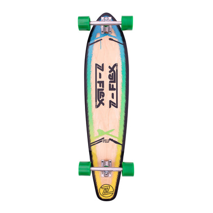 Z-Flex Skateboard Complete P.O.P 39" Blue Fade Roundtail Longboard