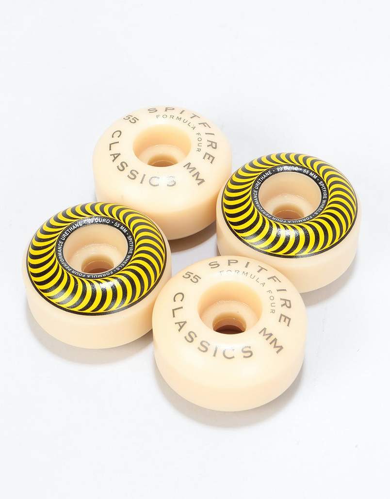 Spitfire Wheels Formula Four Classic Swirl 55mm Yellow 99d F4
