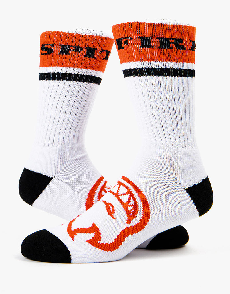 Spitfire Socks Classic 87 Bighead White/Black/Red Crew SIZE 7-11 Skateboard Sox