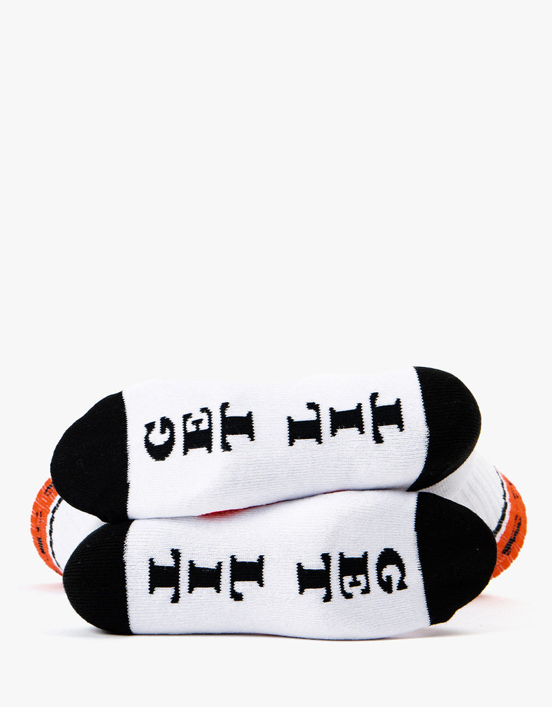 Spitfire Socks Classic 87 Bighead White/Black/Red Crew SIZE 7-11 Skateboard Sox