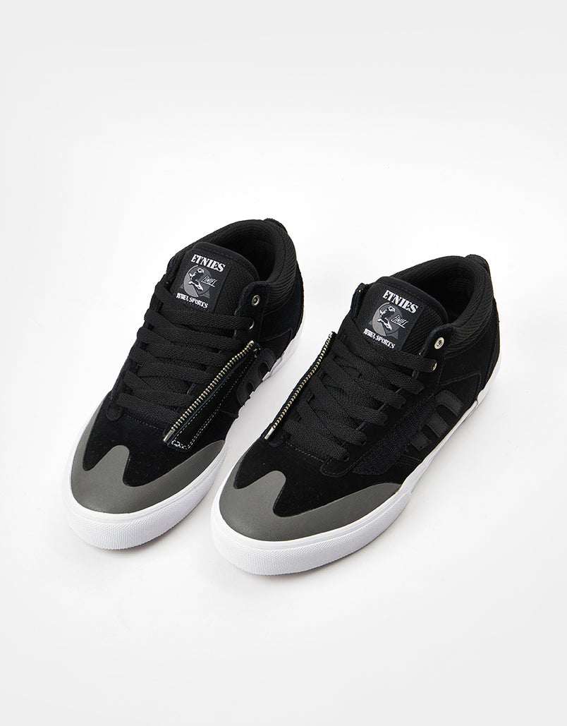 Etnies Shoes Windrow Vulc Mid Andy Anderson Black White Silver Sneakers