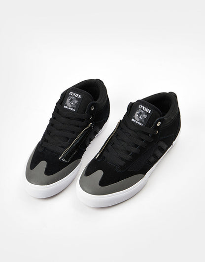 Etnies Shoes Windrow Vulc Mid Andy Anderson Black White Silver Sneakers