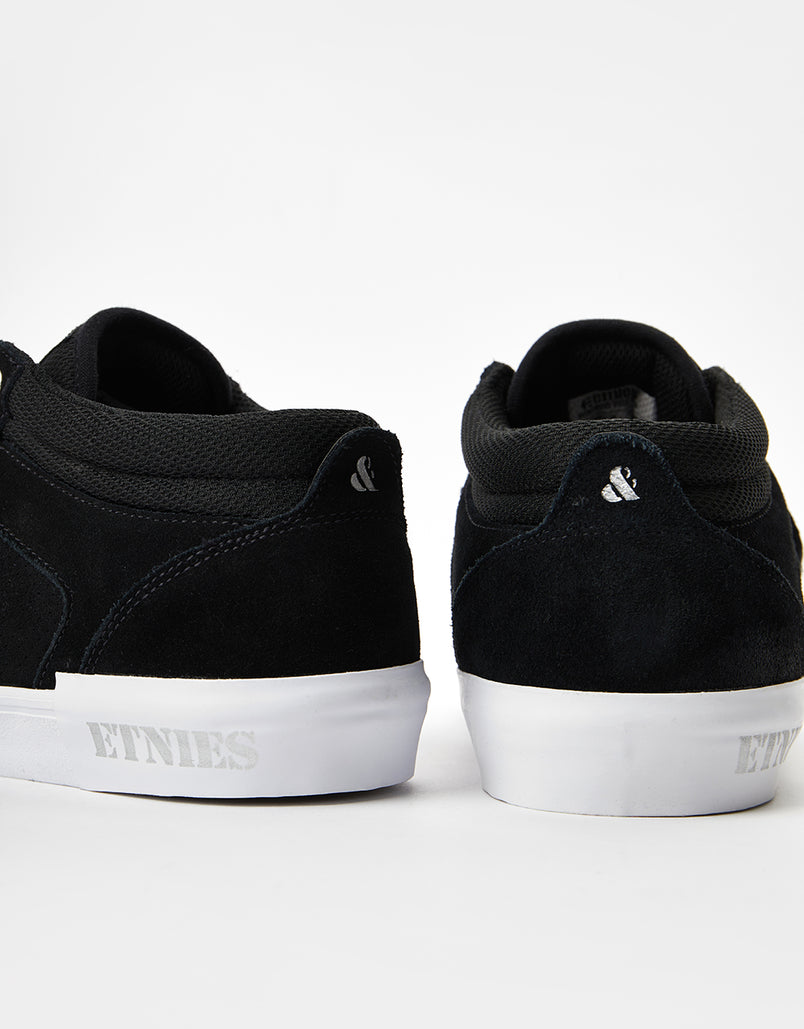Etnies Shoes Windrow Vulc Mid Andy Anderson Black White Silver Sneakers