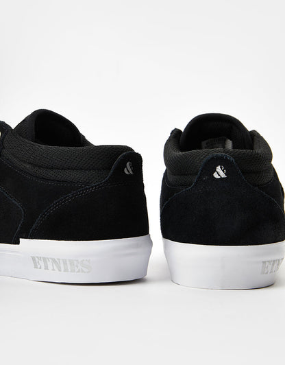 Etnies Shoes Windrow Vulc Mid Andy Anderson Black White Silver Sneakers