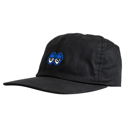 Krooked Cap EYES Black/Blue Unstructured Strapback Skateboard Hat
