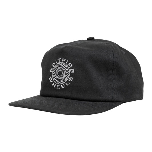 Spitfire Wheels Cap Classic 87 Swirl Black Grey Snapback Skateboard Hat