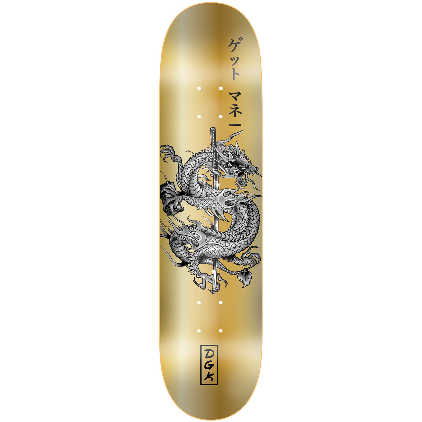 DGK Skateboard Deck Get Money Gold 8.25"