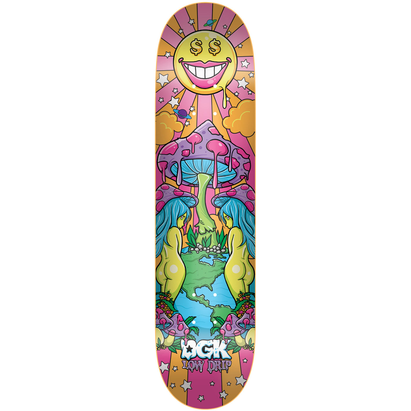 DGK Skateboard Deck Sunshine Shrooms 8.25"