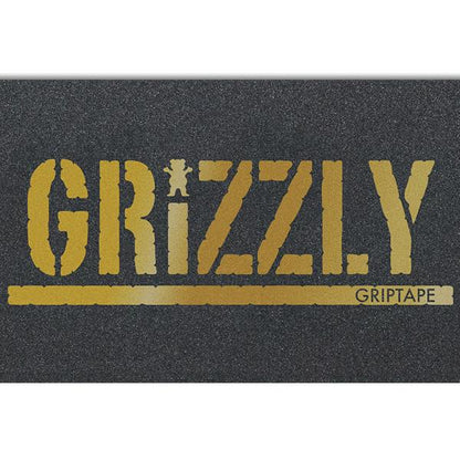 Grizzly Grip Tape Gold Stamp Sheet Full Skateboard Deck Griptape