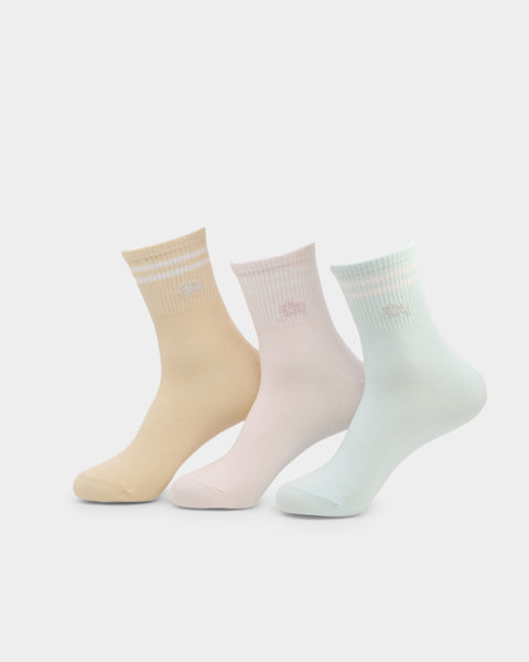Stussy Socks Womens Graffiti Crew Multi 3 Pack Size OSFM