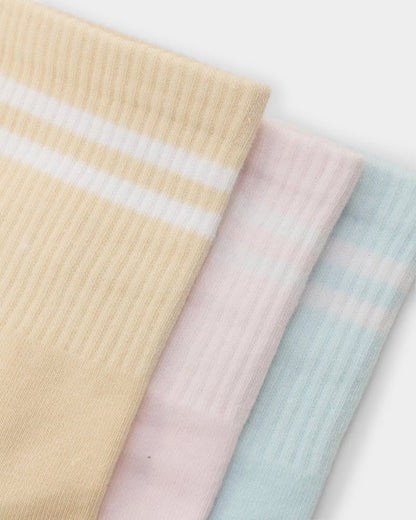 Stussy Socks Womens Graffiti Crew Multi 3 Pack Size OSFM