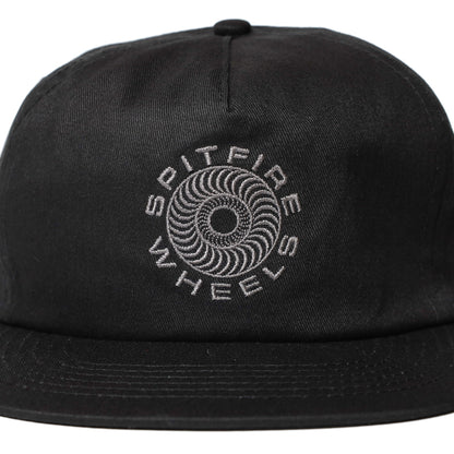 Spitfire Wheels Cap Classic 87 Swirl Black Grey Snapback Skateboard Hat