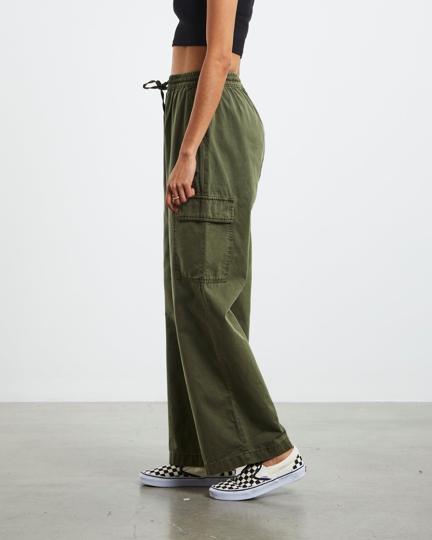 Stussy Womens Drew Cargo Beach Pant Dusty Green