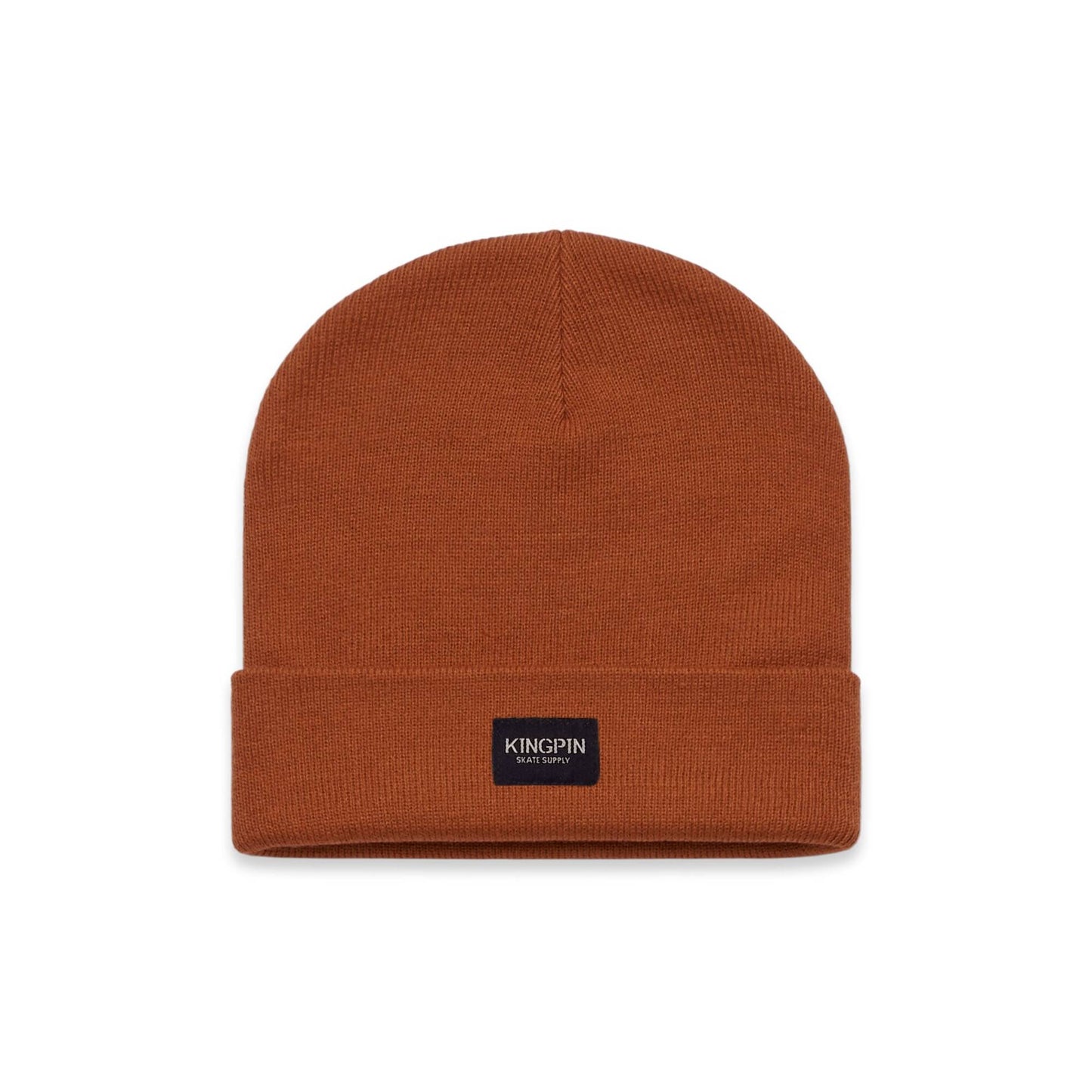 Kingpin Skate Supply Beanie Cuff Black Label Copper Skateboard Hat