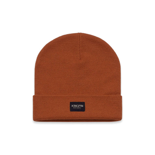 Kingpin Skate Supply Beanie Cuff Black Label Copper Skateboard Hat
