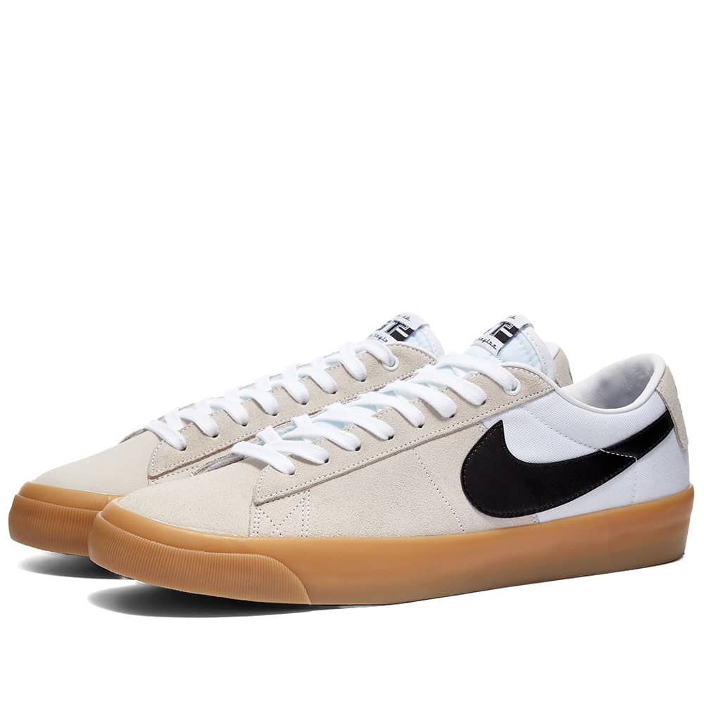 Nike Sb Shoes Blazer Low Pro Gt White Black White White Us Size Skate Sneakers