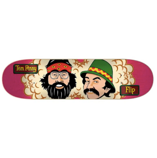 FLiP Skateboard Deck Toms Friends Red 8.25" Penny Cheech and Chong
